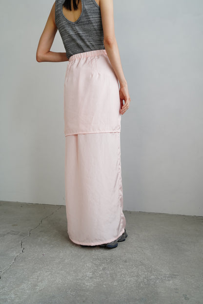 Layered Tight Skirt / PALEPINK -5日以内発送-