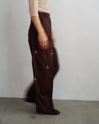 Studs Chino Pants / BROWN -9月30日発送-