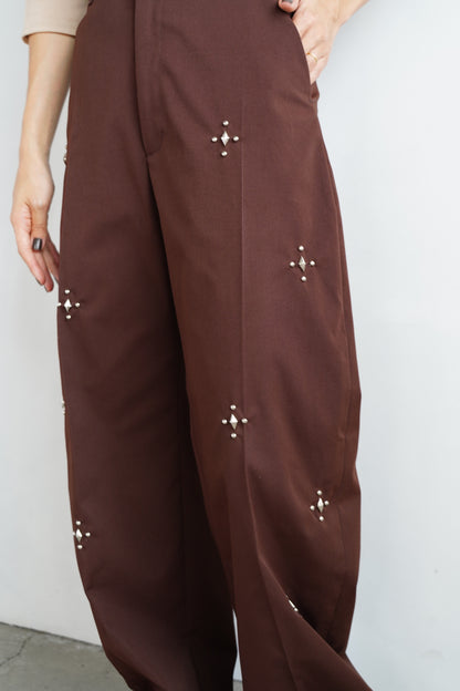 Studs Chino Pants / BROWN -9月30日発送-