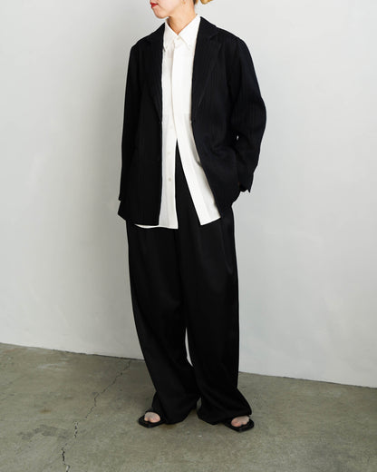 Pleats Tailored Jacket / BLACK -4月5日発送-