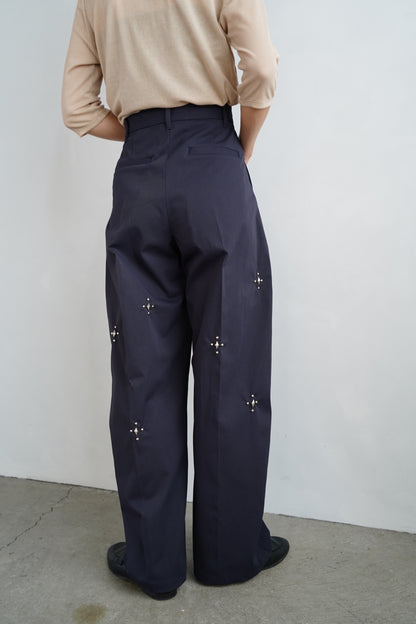 Studs Chino Pants / NAVY -9月30日発送-