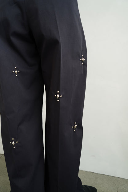 Studs Chino Pants / NAVY -9月30日発送-