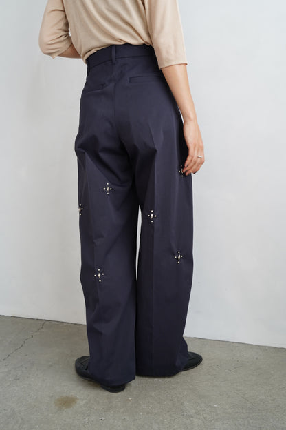 Studs Chino Pants / NAVY -9月30日発送-