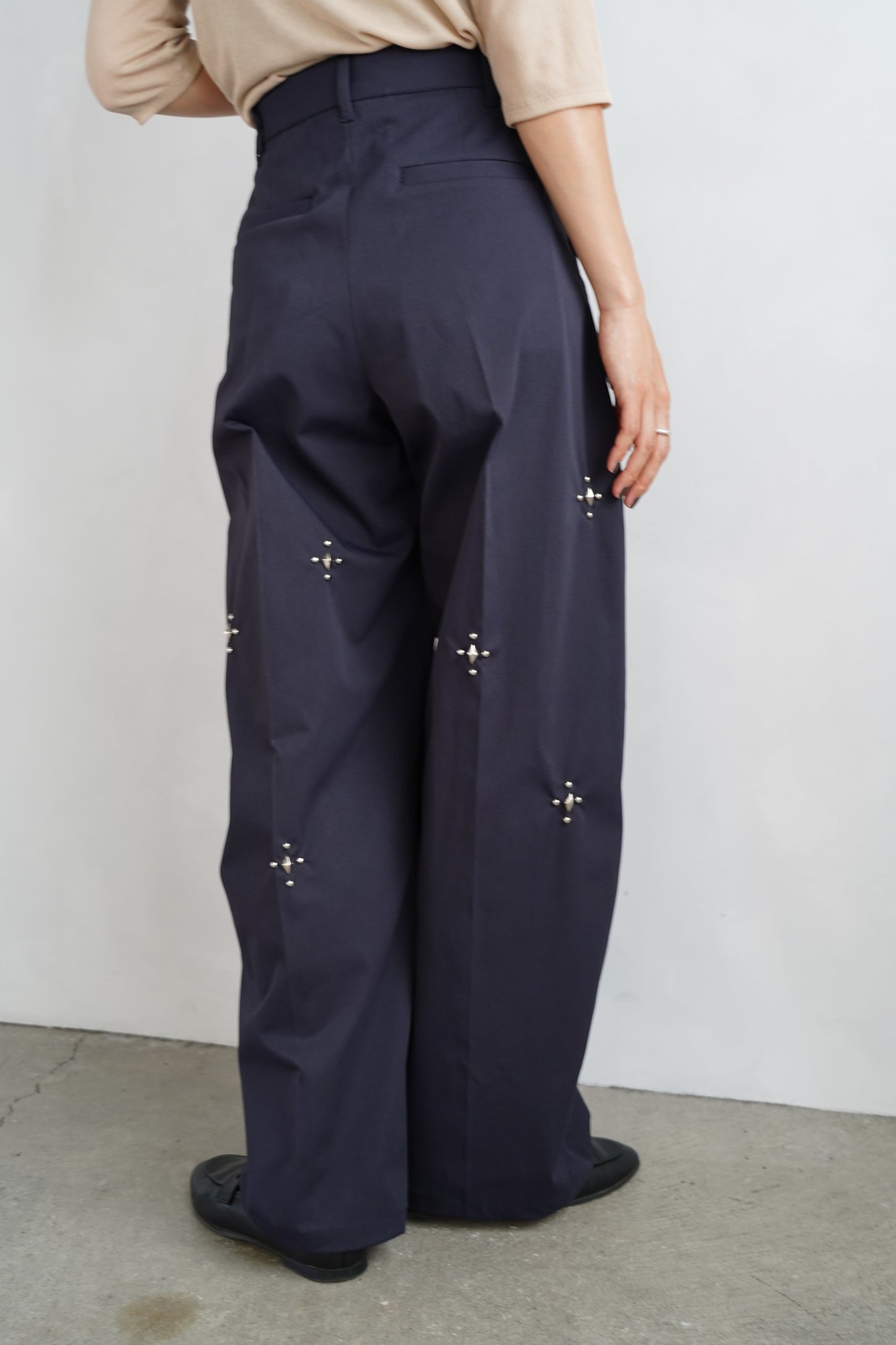Studs Chino Pants / NAVY -9月30日発送-