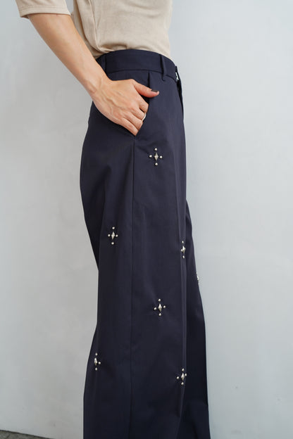 Studs Chino Pants / NAVY -9月30日発送-