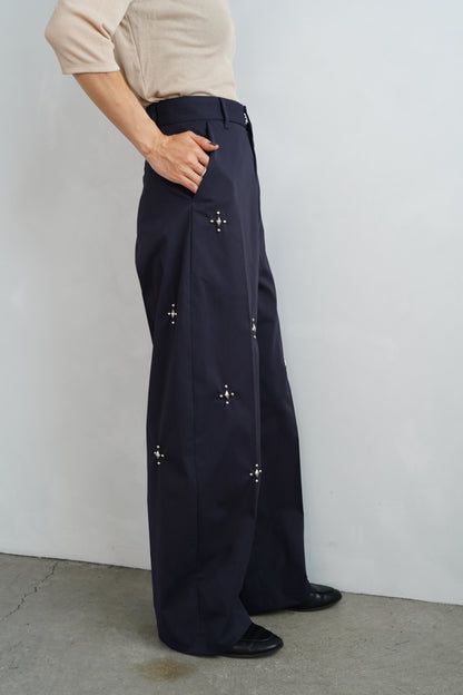 Studs Chino Pants / NAVY -9月30日発送-