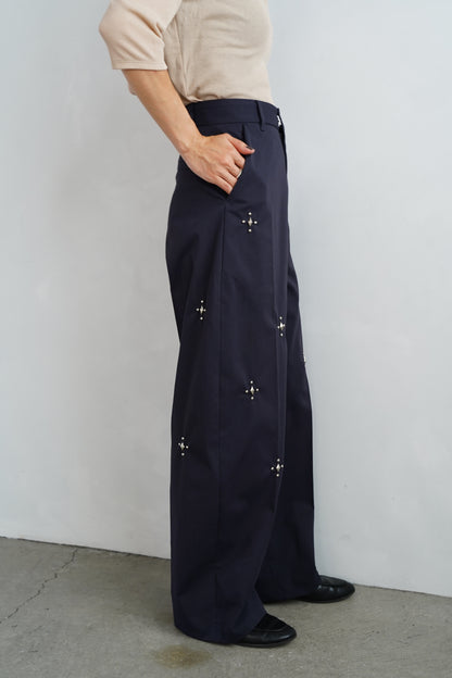 Studs Chino Pants / NAVY -9月30日発送-