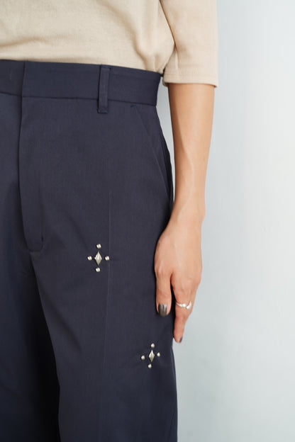 Studs Chino Pants / NAVY -9月30日発送-