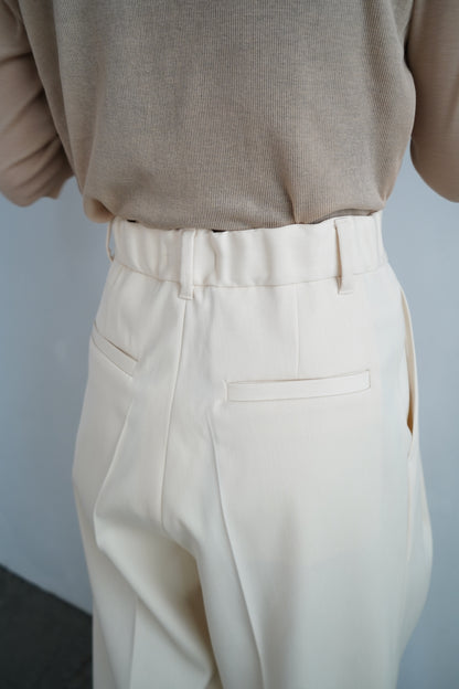 Wool Tuck Pants / OFFWHITE -10月20日発送-