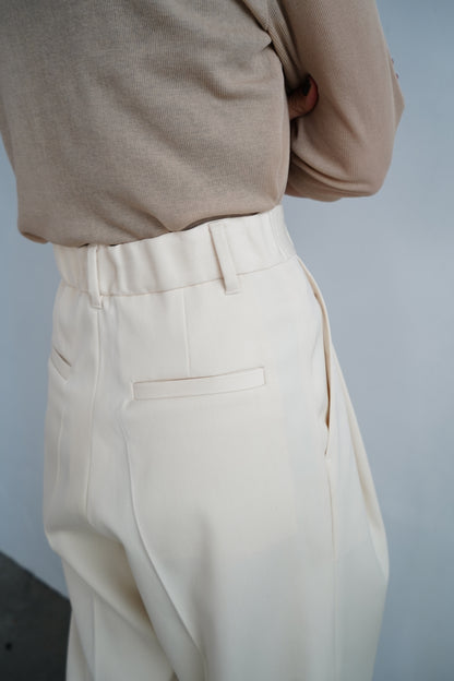 Wool Tuck Pants / OFFWHITE -10月20日発送-
