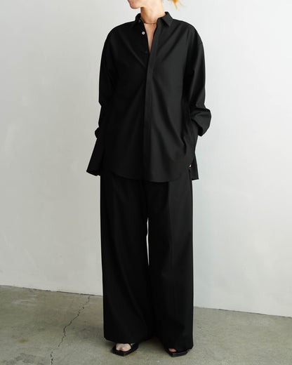 Side Button Shirts / BLACK