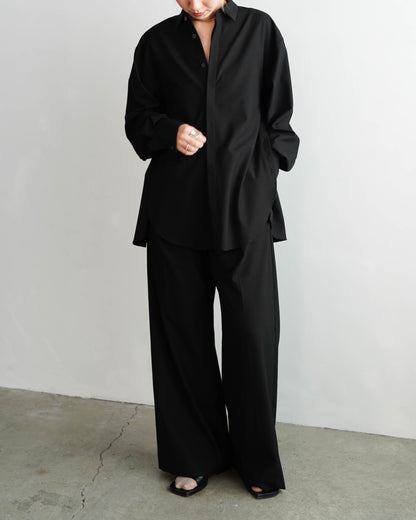 Side Button Shirts / BLACK