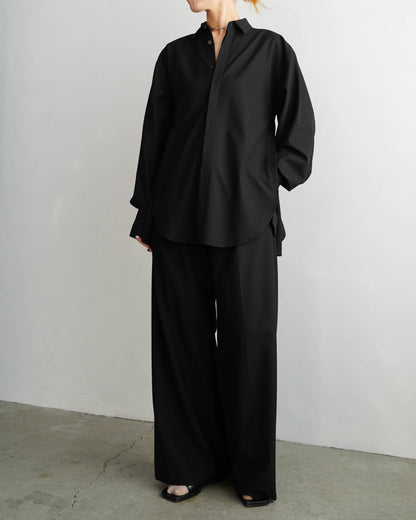 Side Button Shirts / BLACK