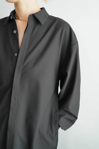Side Button Shirts / BLACK