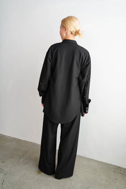 Side Button Shirts / BLACK