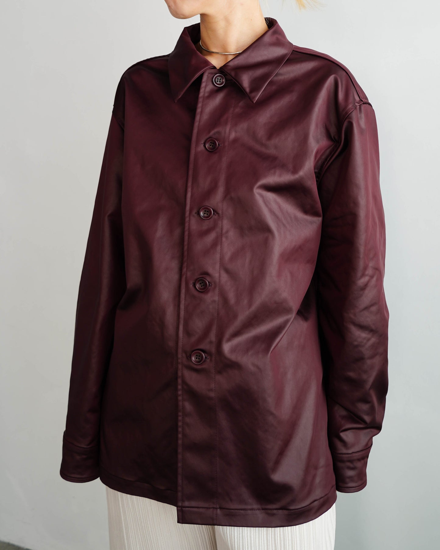 Ecoleather Jacket / BURGUNDY