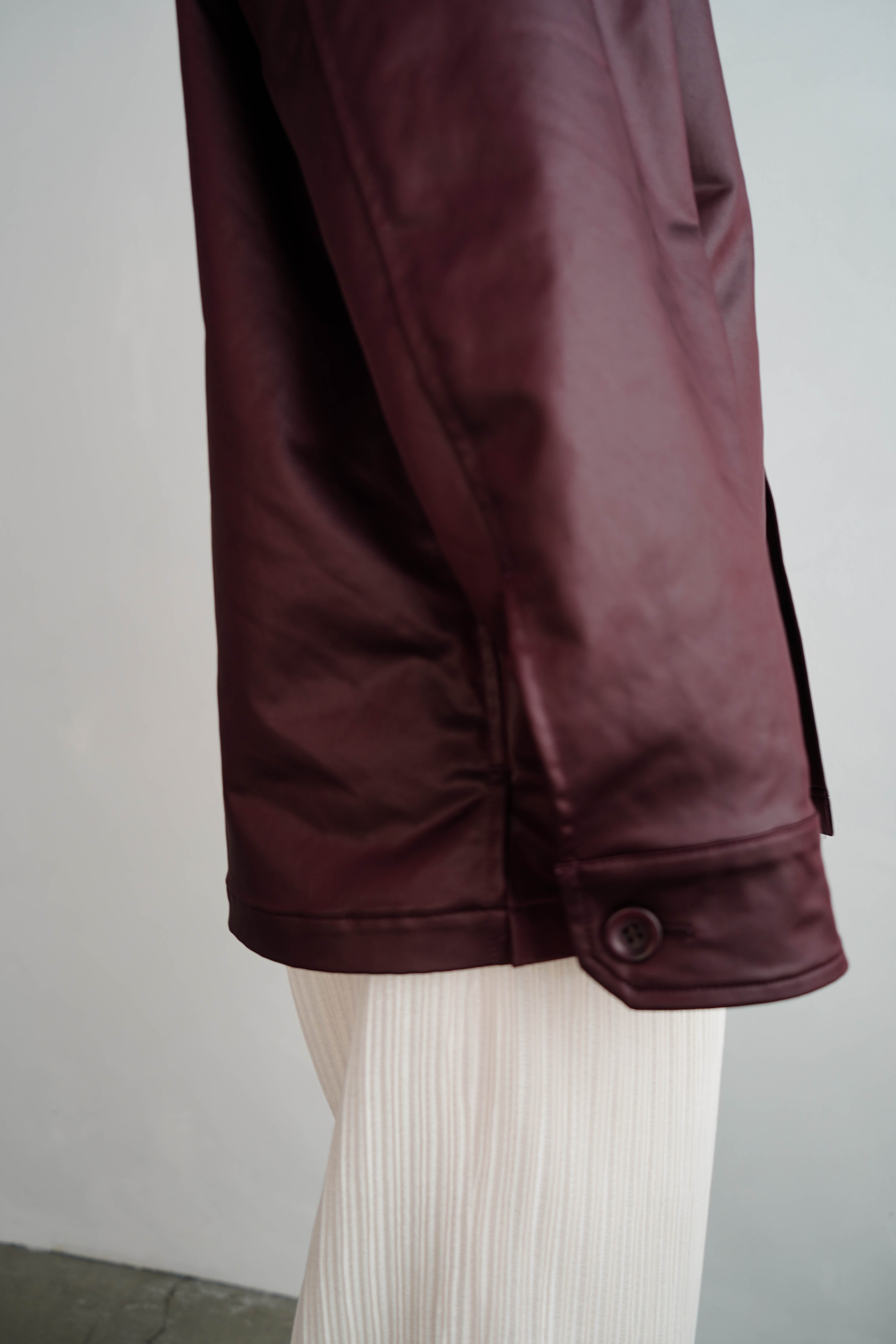 Ecoleather Jacket / BURGUNDY – &her