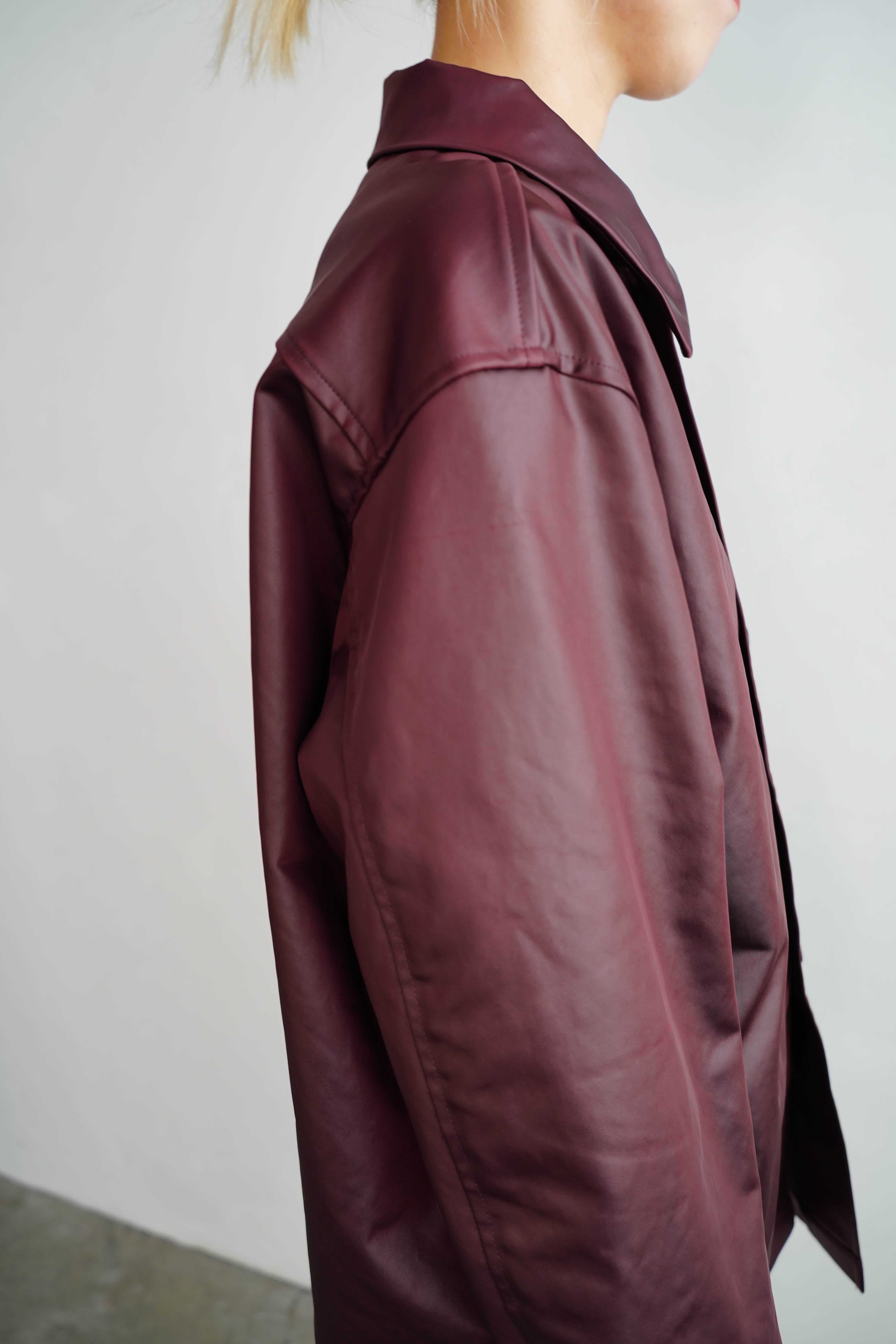 Ecoleather Jacket / BURGUNDY -2月25-28日発送- – &her