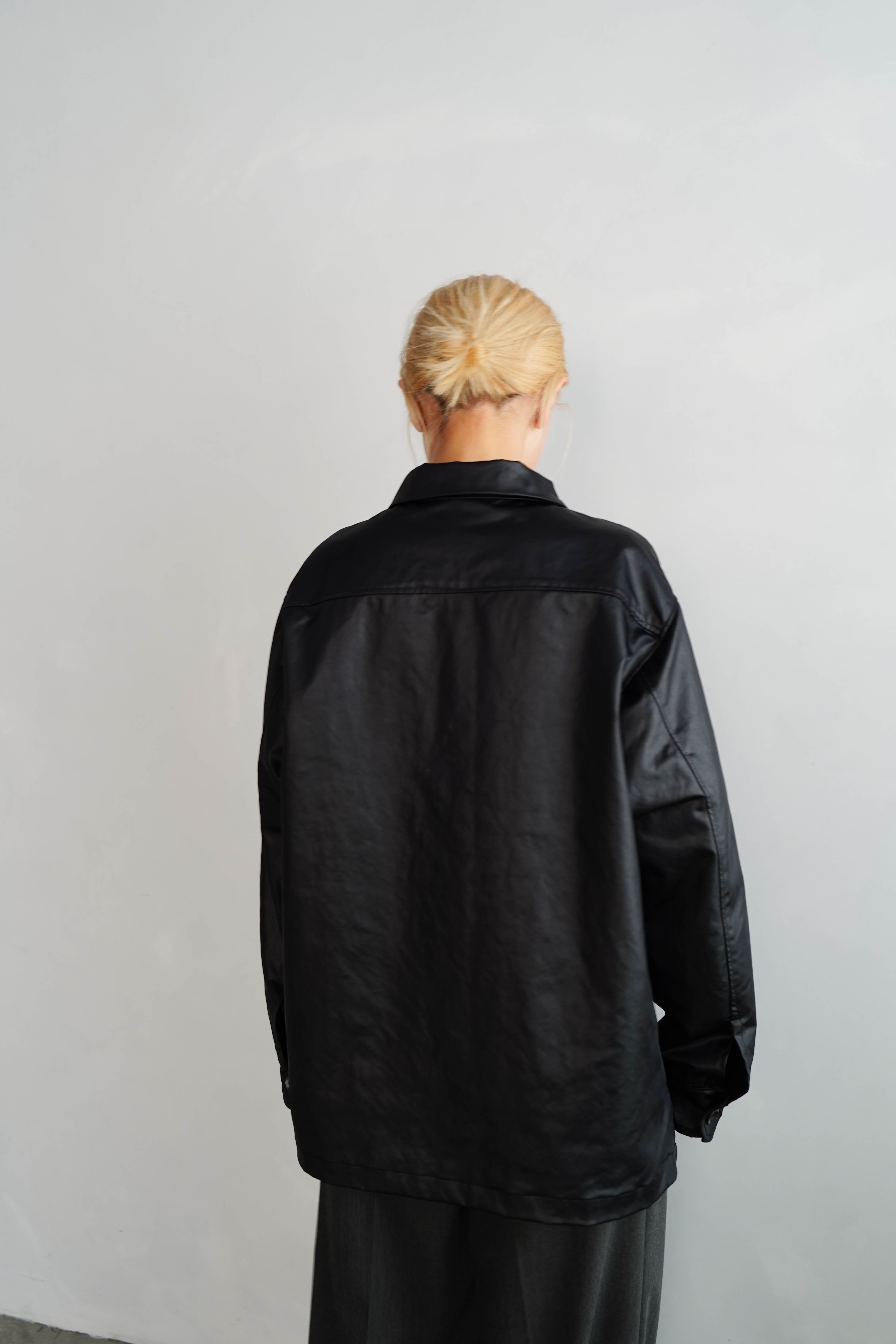 Ecoleather Jacket / BLACK -2月25-28日発送- – &her