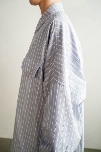 Over Stripe Shirt / BLUE -4月10日発送-