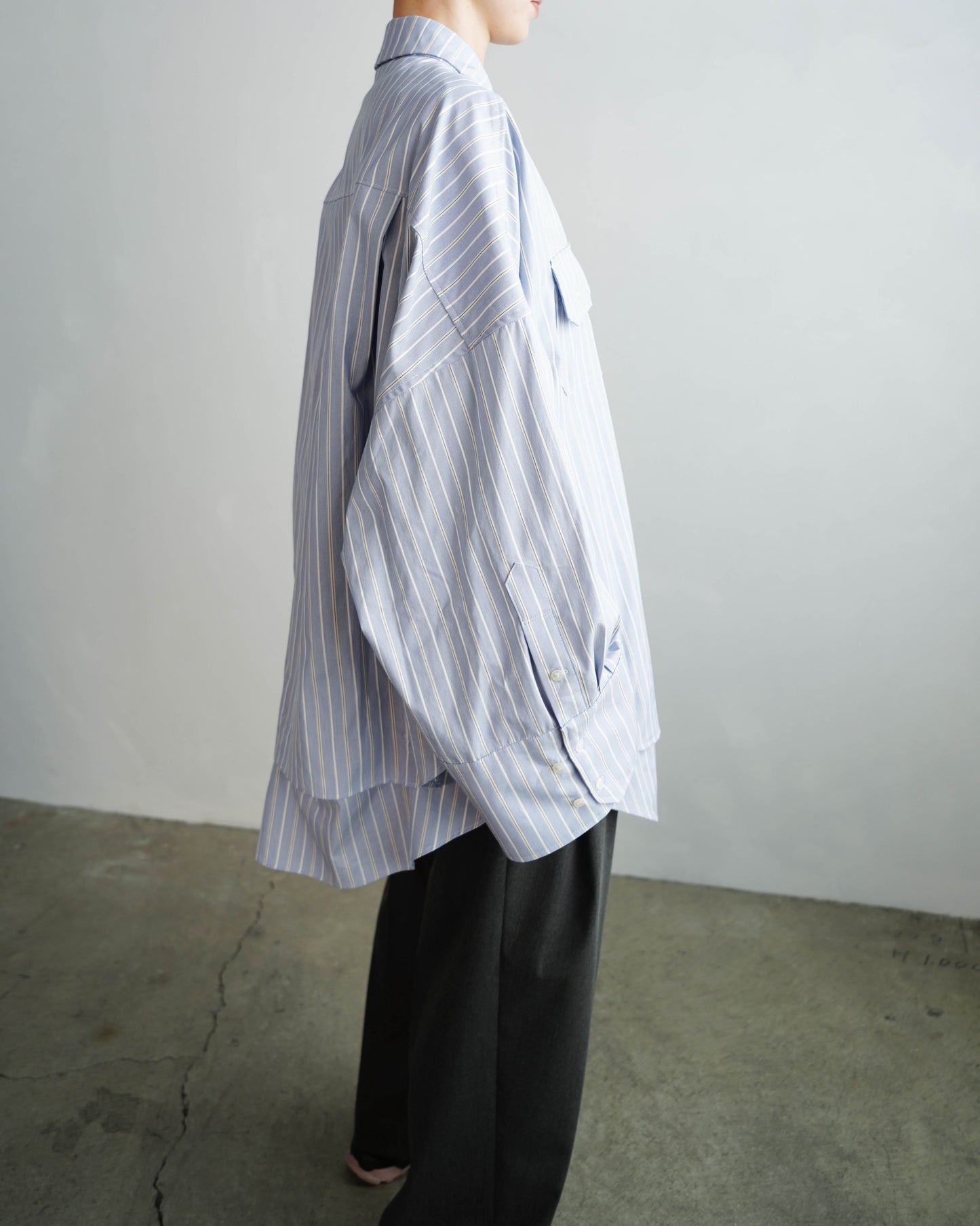 Over Stripe Shirt / BLUE -4月10日発送-