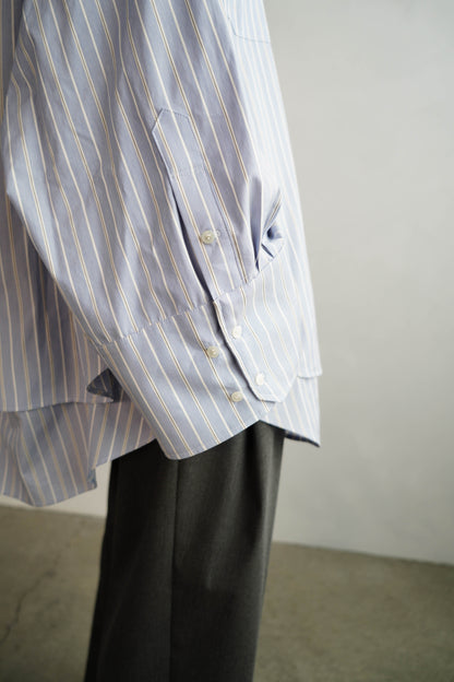 Over Stripe Shirt / BLUE -4月10日発送-