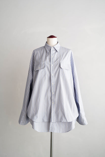 Over Stripe Shirt / BLUE -4月10日発送-