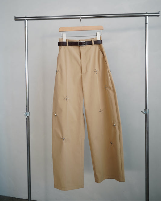 Studs Chino Pants / BEIGE