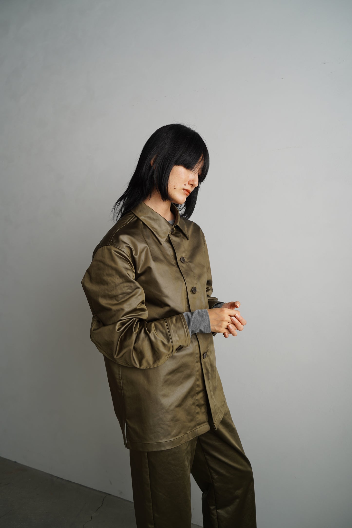 Ecoleather Jacket / OLIVE -10月5-10日発送-