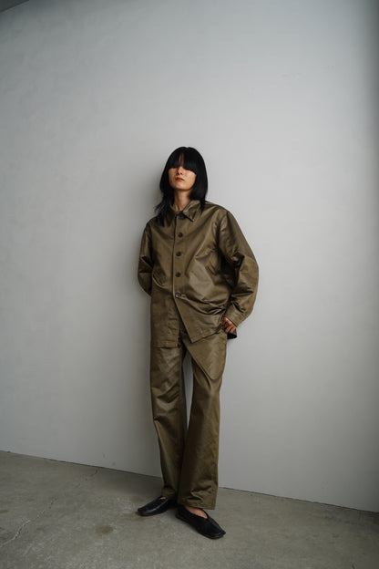 Ecoleather Jacket / OLIVE -10月5-10日発送-