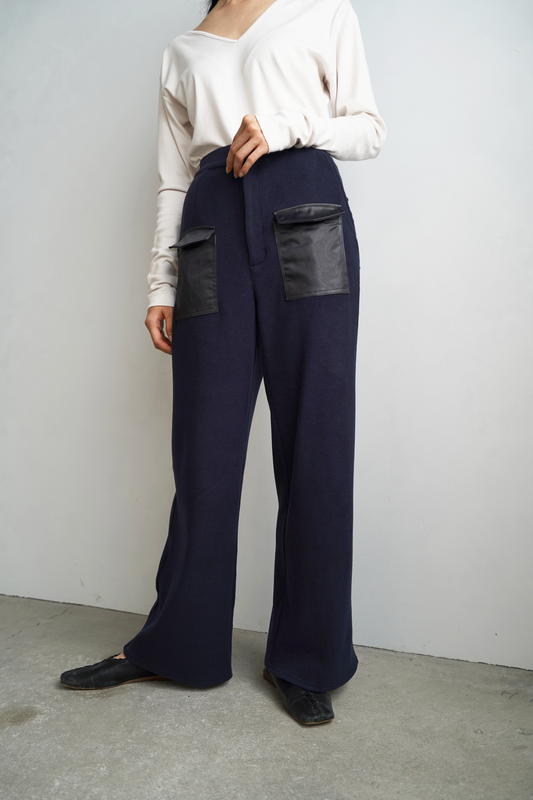 Rib Jersey Pants / NAVY -7日以内発送-