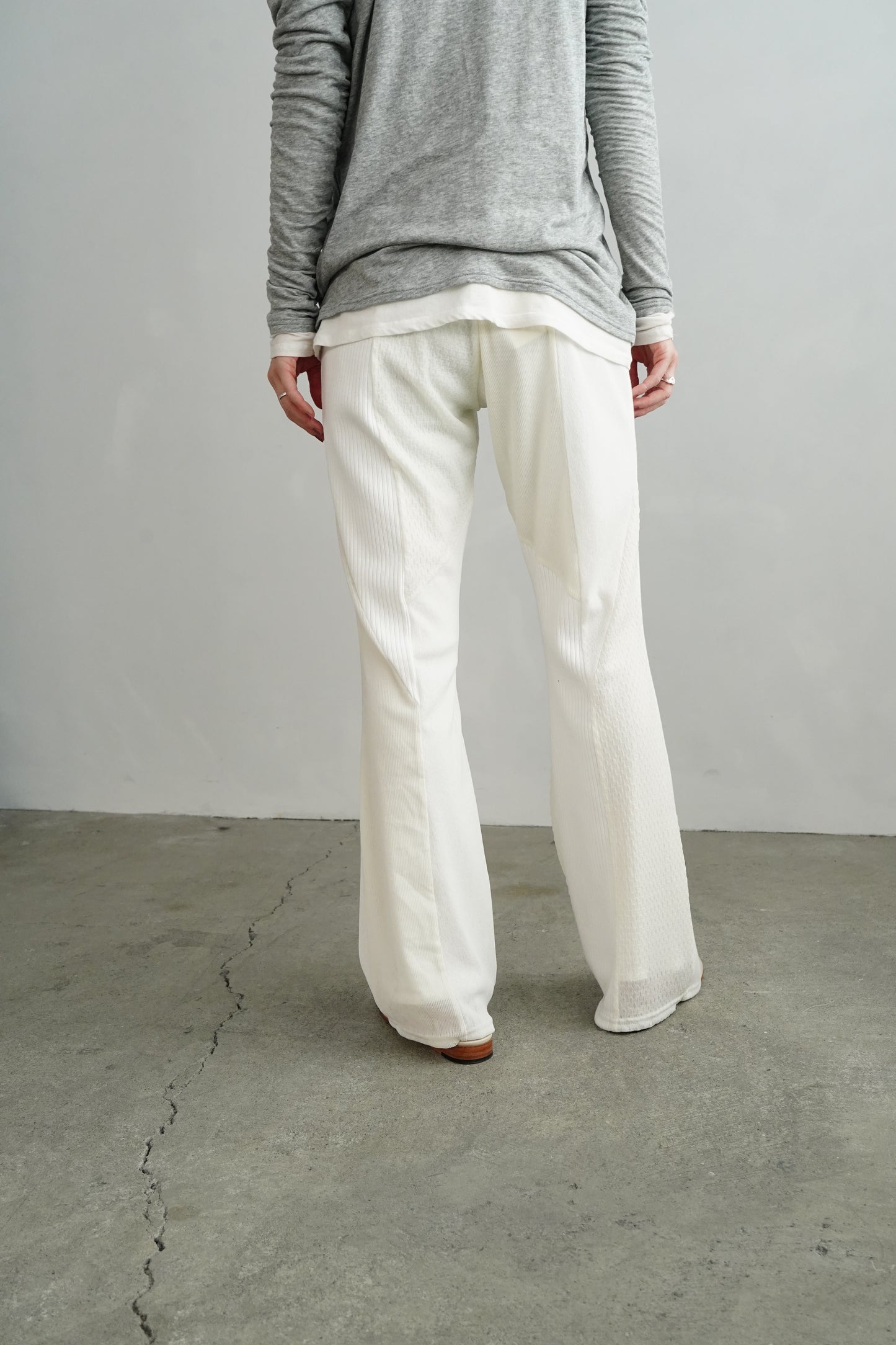 Textured Lace Pants / WHITE