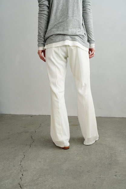 Textured Lace Pants / WHITE