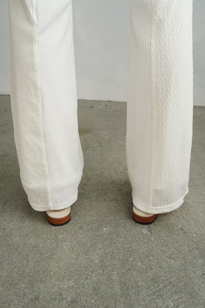 Textured Lace Pants / WHITE