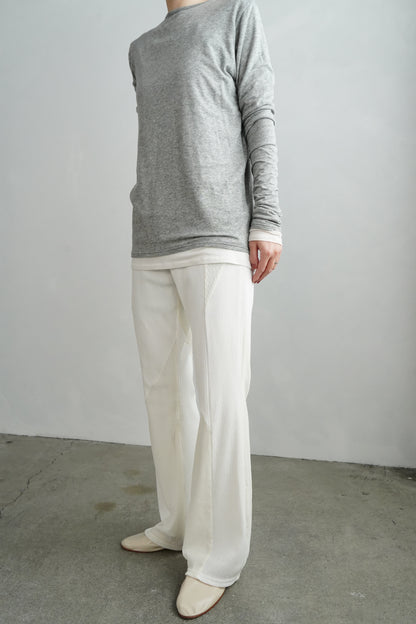 Textured Lace Pants / WHITE