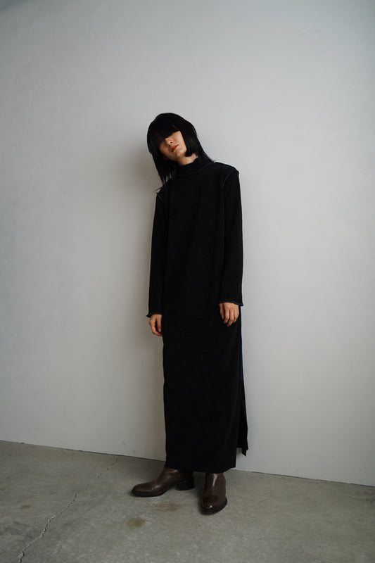 【Restock】Smooth Rib Onepiece / BLACK -11月25-30日発送-