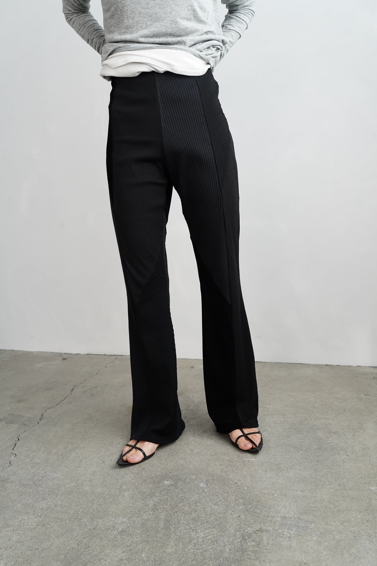 【SAMPLE SALE】Textured Lace Pants/BLACK(162㎝丈)