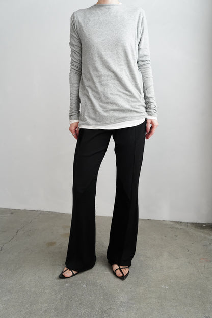 【SAMPLE SALE】Textured Lace Pants/BLACK(162㎝丈)
