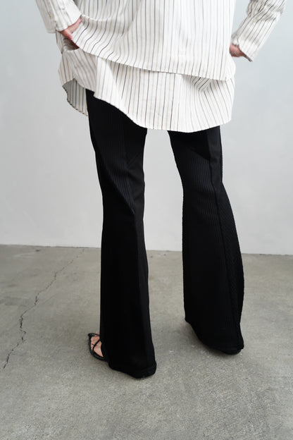 【SAMPLE SALE】Textured Lace Pants/BLACK(162㎝丈)