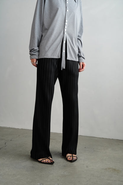 Pleats Wrap Skirt Pants / BLACK -4月24日発送-