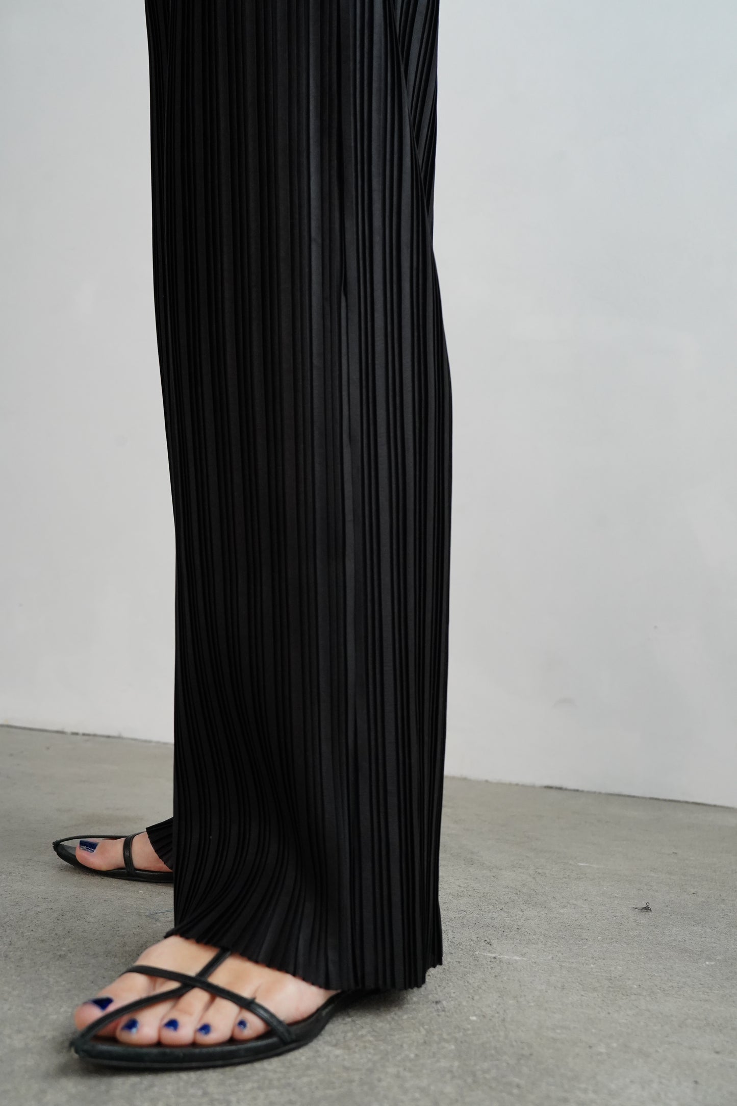Pleats Wrap Skirt Pants / BLACK -4月24日発送-