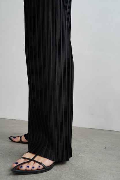 Pleats Wrap Skirt Pants / BLACK -4月24日発送-