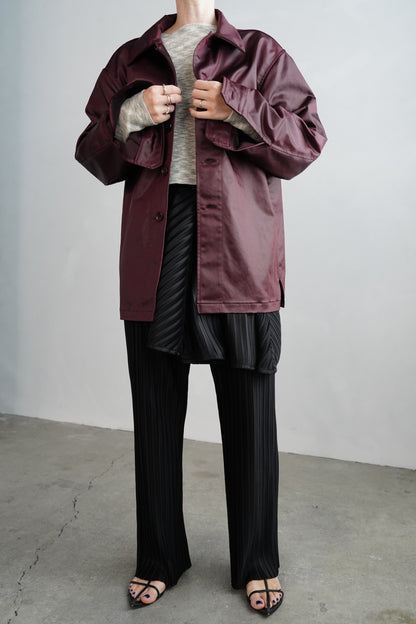 Pleats Wrap Skirt Pants / BLACK -4月24日発送-