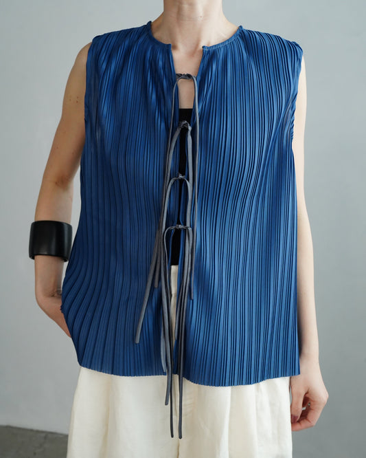 Pleats Vest / BLUE -4月24日発送-