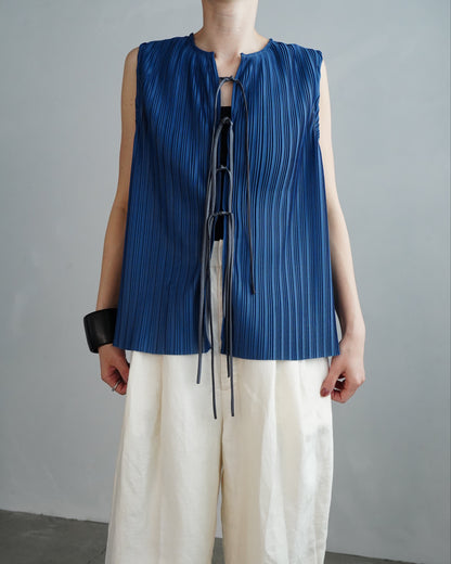 Pleats Vest / BLUE -4月24日発送-