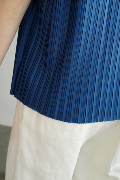 Pleats Vest / BLUE -4月24日発送-