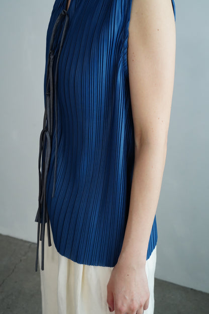 Pleats Vest / BLUE -4月24日発送-