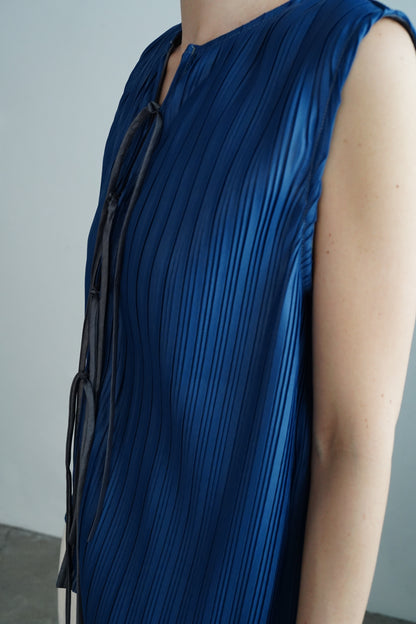 Pleats Vest / BLUE -4月24日発送-
