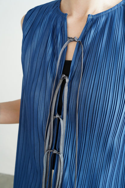 Pleats Vest / BLUE -4月24日発送-