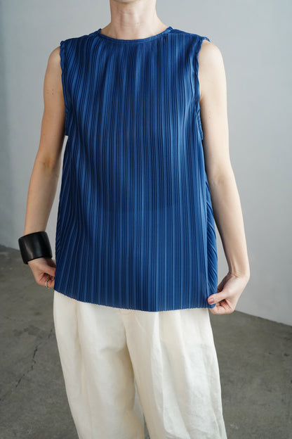 Pleats Vest / BLUE -4月24日発送-
